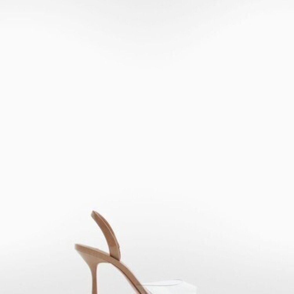 Vinyl high sandals